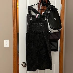 Black denim overalls NWT